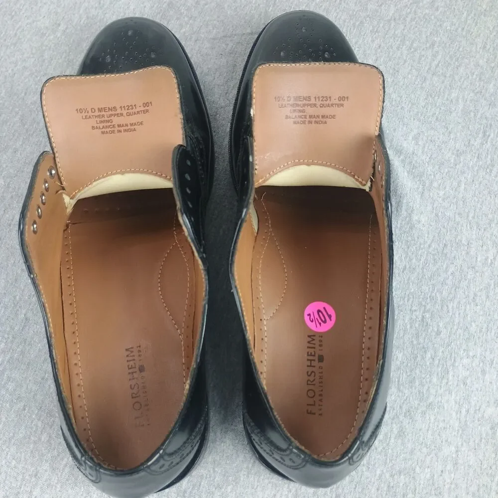 Florsheim Brookside‎ Wingtip Oxford Men's 10.5 Genuine Leather Sleek Dress Shoe